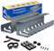 HOMEPROTEK 2er Set Schreibtisch Kabelkanal Grau für ordentlicher Kabelmanagement, Kabellwanne für kabelorganisation am Arbeitsplatz, Home Office Cable Management Under Desk Cable Tray, Kabel Organizer