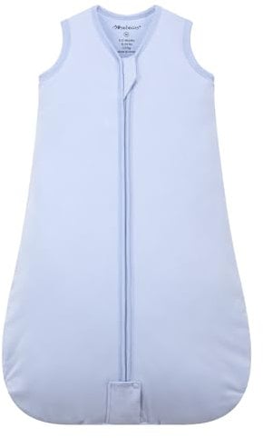 Mosebears Baby Schlafsack Winter 2.5 Tog,100% Baumwolle Baby Winterschlafsack für Babys 0-24 Monate(Blue Fog,12-18 Monate)