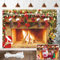 DTYGUIXE Weihnachten Fotografie Hintergrund 210 x 150 cm Banner Kamin Weihnachtsbaum Kulisse für Weihnachtsfeier, Party, Geburtstag