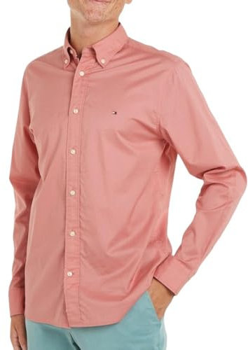 Tommy Hilfiger Chemise Rose Homme Flex Poplin Rose 3XL