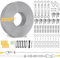 1,5 mm x 67 m Drahtseil Kit - String Light Hanging Kit Vinyl beschichtet 304 Edelstahlkabel mit Spannschlössern für String Light Hanging, Gate Anti Sag, Treppengeländer, Vorhang, Bild hängen, Garten