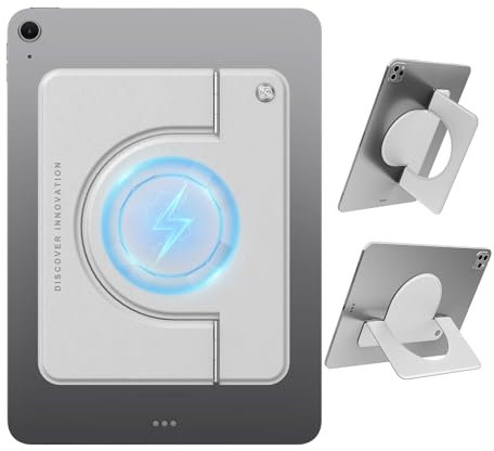 NILLKIN FlexWing Soporte Magnético para iPad,para Tablets de 9,7-11 Pulgadas,Multi-Angulo Ajustable,Material de Cuero,Función de Succión Magnética,Soporte Delgado y Ligero para iPad-Gris