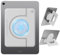 NILLKIN FlexWing Soporte Magnético para iPad,para Tablets de 9,7-11 Pulgadas,Multi-Angulo Ajustable,Material de Cuero,Función de Succión Magnética,Soporte Delgado y Ligero para iPad-Gris