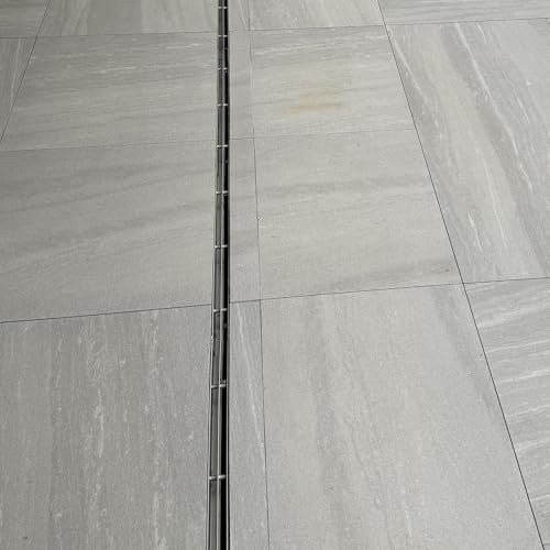 Tapa Desague Terraza Kit de Drenaje de Canal Delgado Oculto para Exteriores, Cubierta de Drenaje de Entrada Comercial para Estacionamiento, Rejilla de Drenaje de Alcantarillado para Drenaje de Ducha,