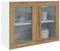 Myheimly Hängeglasschrank Artisan-Eiche 80x31x60 cm Holzwerkstoff Küchenschrank Küchenzeile Küchenmöbel Unterschrank Küchenunterschrank Schrank