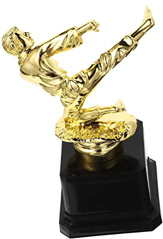 Milisten Taekwondo Trophäe Der Billet Organizer Feier Trophäe Party Trophäe Karate Trophäen Mit Spatel Gehaltene Taekwondo Statue Sackleinen Dekoration Match Trophäe Award Liner