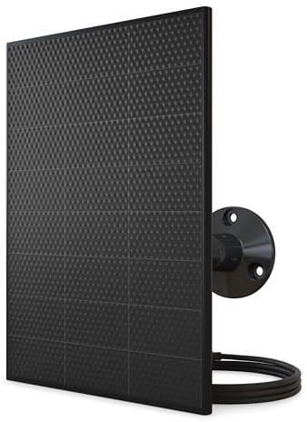 Arlo Chargeur de panneau solaire | Accessoire certifié Arlo | Résistant aux intempéries, facile à installer, noir (sortie en 2025)