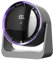 Hafmoo Digital Desktop USB Fan with LED Display, Adjustable Tilt, Rose Gold Accent (Gray)