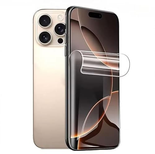 Silsewip [2 Pack] Hydrogel Soft TPU Screen Protector for iPhone 15 Pro | Full Coverage Curved HD Transparent Flexible Mobile Phone Film for iPhone 15 Pro, Bubble-Free, Anti-Scratch