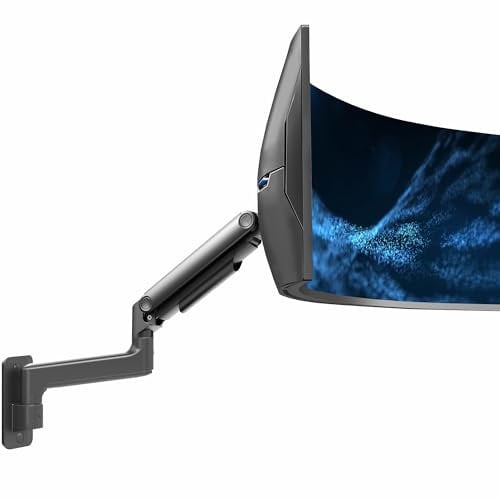 VIVO Premium Ultrawide Monitor Counterbalance Wall Mount for up to 49 inch Screens, Holds 44 lbs, Full Motion, Max VESA 100x100, Black, MOUNT-V101V