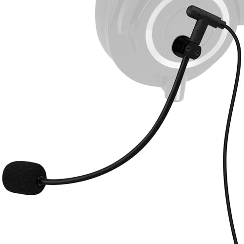 GEEKRIA Magnetic Detachable Boom Microphone, Convert Any Headphone into a Gaming Headset, Compatible with PC, PS4/5, Switch, Tablets - Plug and Play, Noise Cancelling, Black