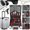 WALTER STAHL Werkzeugkoffer gefüllt 409 tlg | Werkzeugkasten | Aluminiumkoffer | Werkzeug Set | für Werkstatt und Haushalt, inkl.Schraubenschlüssel, Zangen etc