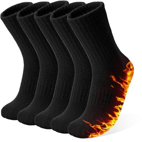 VoJoPi Women's Thermal Socks 5 Pairs Wool Winter Warm Hiking Socks, UK 4-8