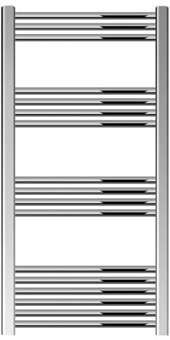 Balterley Straight Heated Heated Towel Rail Radiator, 403W, 600 x 1100mm, Chrome