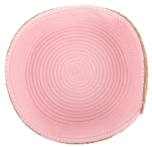BESTOMZ Woven Cat Bed Round Cushion for Indoor Cats Sturdy Willow Rattan Nest Scratch-Resistant Mat Suitable for Small Dogs and Kittens Resting at Home