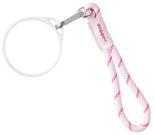 Dopper Wrist Cord - White Mug Ring - Cherry Pink - Trageschlaufe für Travel Mug - Robuste Handschlaufe perfekt für unterwegs