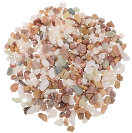Kisangel 1 lot de gravier de pois multicolore : paillis décoratif multicolore pour terreau de plantes succulentes, galets décoratifs pour pots de fleurs, cactus et hydroponie.