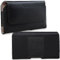 XiRRiX Handy Gürteltasche - universal quer Handytasche Größe 3XL - speziell für Herren Designed - Gürtel Handy Tasche mit Fester Gürtelschlaufe - Leder Smartphonetasche in schwarz
