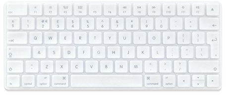 ProElife Premium EU Layout English Ultra Thin Soft-touch Silicone Keyboard Protective Cover Skin Protector for Apple Magic Wireless Bluetooth Keyboard MLA22L/A A1644 (2015 Released) (Clear)