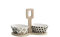 Brandani 53185 Alhambra Hors D Oeuvre Vassoio Set 2Pc Porcellana e Bambù Naturale, Multicolore