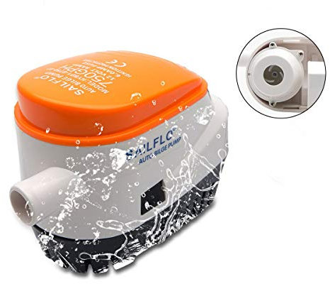 Pompa per acqua di sentina barca, con interruttore galleggiante, MASO 12 V, 47 L/min, pompa di scarico per camper, roulotte e camper