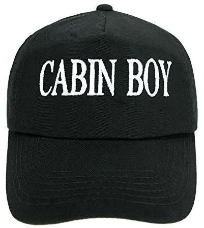 4sold Jungen Männer Frauen 100% Baumwolle Kapitän Yachting Baseball Cap Inschrift Schriftzug Sonne Sommer Hut Schwarz Weiß - Cabin Boy,Adult