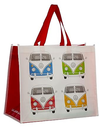 Puckator Volkswagen VW T1 Camper Bus Reusable Shopping Bag - Shoulder Bags - Handbags for Women - Canvas Tote Bags for Women - Shopping Hand Bag - Large Ladies Bags - Aesthetic Stuff Big Foldaway Bag