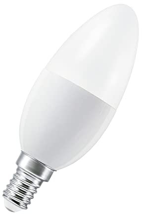 LEDVANCE Smarte LED-Lampe mit WiFi Technologie, Sockel E14, Dimmbar, Warmweiß (2700 K), ersetzt Glühlampen mit 40 W, SMART+ WiFi Candle Dimmable, 3er-Pack