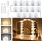 Akynite Spiegelleuchte Hollywood 14 LED Birnes mit Adapter, 3 Farbwechsel & 10 Helligkeit, Spiegellampe USB mit Schalter und Kabel, Spiegel Licht Dimmbar für Make up Schminktisch Kosmetikspiegel