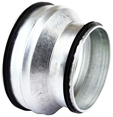 Reductor de tubo enrollable, junta de labios, labio de goma, reducción de ventilación, diámetro de 250 mm, diámetro de 200 mm