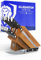 DALSTRONG 12-Piece Knife Block Set - Gladiator Series Elite - Black Handles - German HC Steel - Hand-Made Manchurian Ash Wood Block - NSF Certified