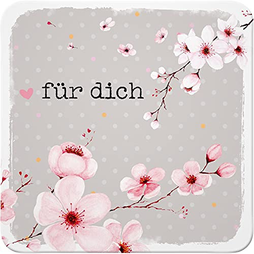 H:)PPY life 47441 Untersetzer Für Dich, Kork, 9,5 cm x 9,5 cm