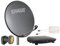 SCHWAIGER 9765 SAT-Anlage Satelliten-Set Satellitenschüssel Single-LNB Receiver Fernbedienung Koaxialkabel digital SAT-Schüssel aus Stahl Anthrazit 55cm