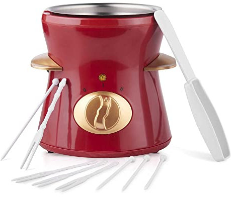 Lewis's Chocolate Fondue Set with Dipsticks - Table Top Fondue Machine - Chocolate Melting Pot, Fondue Cookware, Chocolate Fondue Set, Fondue Set, Chocolate Fountain Machine, Melted Chocolate
