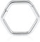 AROWRO 16G Hexagon Septum Nase Conch Ring Daith Helix Piercing Schmuck Chirurgenstahl Clicker Knorpel Tragus Rook Ohrring 10mm Silber