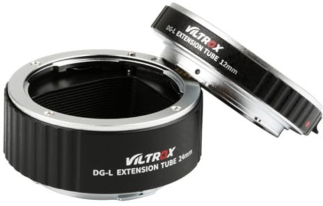 VILTROX DG-L Auto-Fokus Makro Verlängerungsrohr Objektiv Adapter Ring Set (12mm+24mm) mit SL/SL2/T/TL/TL2/Lumix S1/S1R/S1H/Sigma FP L-Mount Kamera&Objektiv Kompatibel Unterstützt TTL und AE