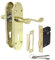 Haven Heritage ® Internal Epsom Lock Door Handles Brass Finish + Lock with Keys - Back Plate 170 x 40mm Sold as 1 Pair