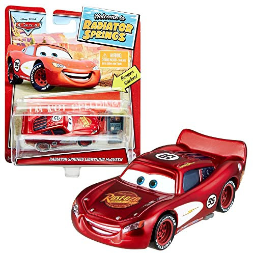Mattel Selección Radiator Springs Edición | Disney Cars | Cast 1:55 Vehículos, DXV29N Cars 3 Single:Lightning Mcqueen