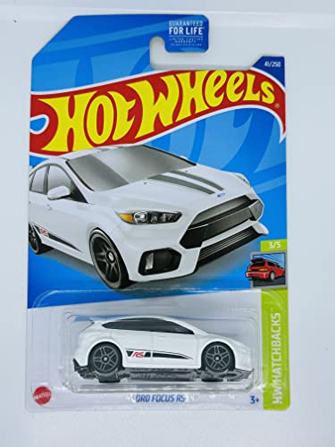 Hot Wheels 2022 - Ford Focus RS - Kroger Exclusive White - HW Hatchbacks 3/5-41/250 - Schiffe Luftpolsterfolie verpackt in einer Box