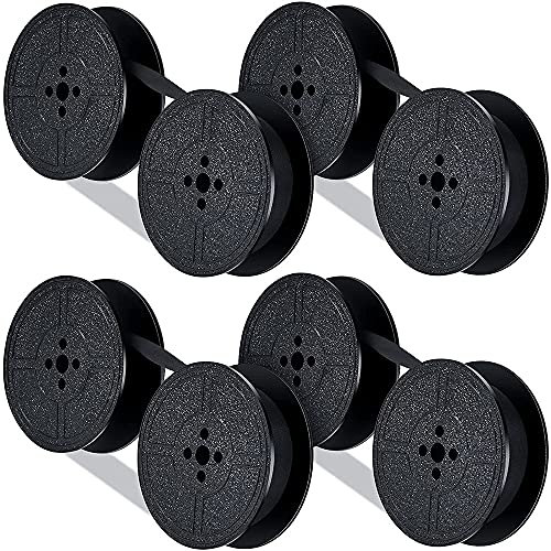 ANTIOCH 4er-Pack Schreibmaschinen-Bänder, Doppelspule, für Schreibmaschine, Tinte, Doppelspule, Ersatzteil für die meisten Schreibmaschinen (schwarz)