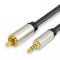 URPIZY Digitales Koaxial-Audio-Videokabel, Stereo, SPDIF für RCA auf 3,5 mm Klinkenstecker Vergoldetem Stecker Stereo-Audiokabel Koaxialkabel für HDTV Heimkino Receiver, 1m