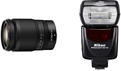 Nikon Z 24-200mm 1:4.0-6.3 VR & SB-700 Blitzgerät für Nikon SLR-Digitalkameras, 1 Stück (1er Pack)