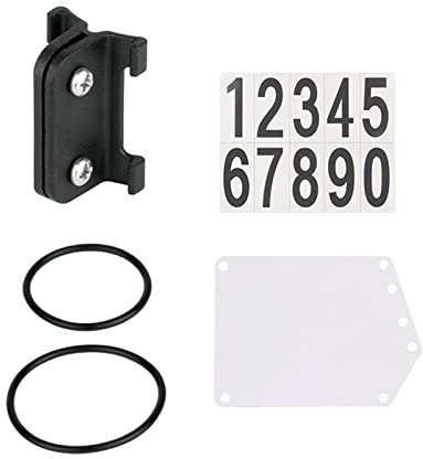 Baoblaze Number Plate Holder with Bands PP Seatpost for Cycling Rear Rack Triathlon Race, Round Tube