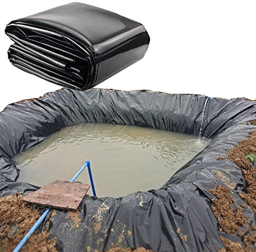 yeSQmi Teichfolie 3x3m 8x10m 10x10m Epdm, wasserdichte Teichwanne Membran Für Koiteiche, Brunnen Garten Fischteiche Bäche Teichfolie, 15.7 Mil Fischteichbettwäsche Undurchlässige Folie (Size : 4x9m)