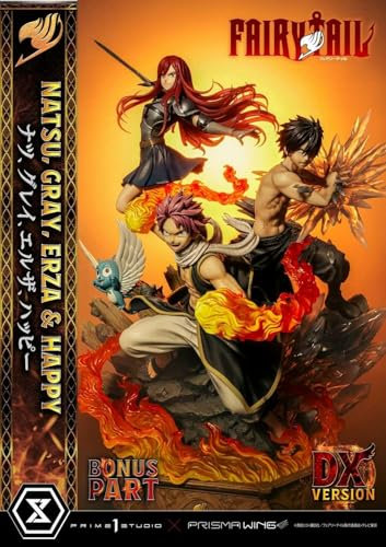 Prime 1 Studio Feenschwanz – Natsu, Grau, Erza, Happy Statue Del. Bonus Vers. 1/7 57 cm