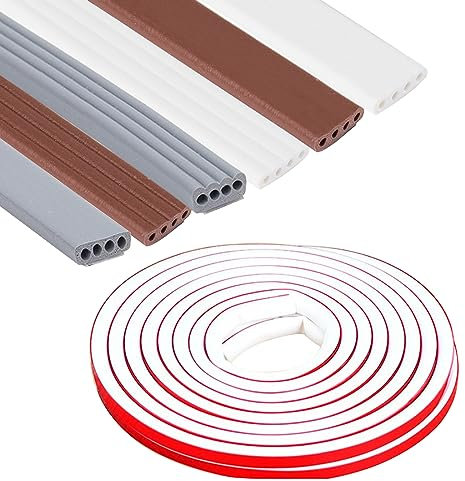6M Türdichtung Dichtungsband Selbstklebend, Türdichtung Gummidichtung tür fenster, Wetterabisolierung, Fensterdichtung (Weiß, 9mm*2mm)