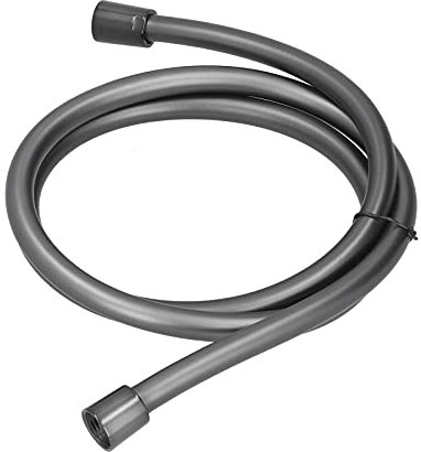 Ghzste PVC-Brauseschlauch, 1,5 m, Handbrauseschlauch, glatt und verhedderungssicher, langlebiger Duschschlauch, grau, Badezimmer