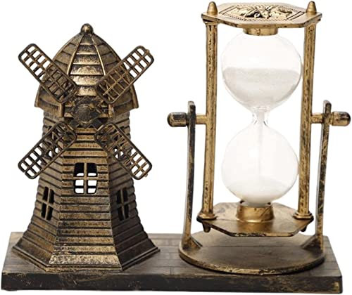 Minuteries à sablier, Sablier, minuterie de Cuisine, Style rétro sablier sablier sablier pièce maîtresse Statue Sculpture Ornements for Bureau Chambre Livre étagère décorations, Aureate