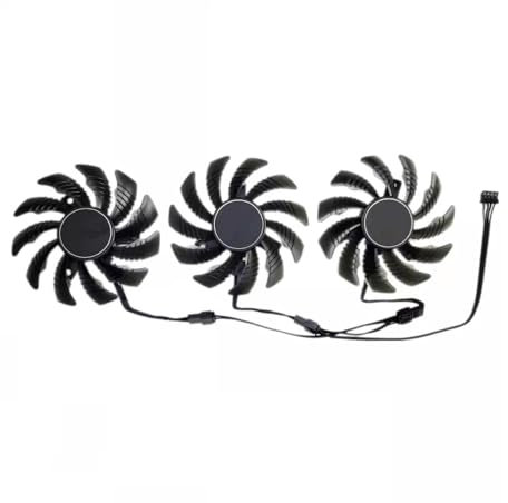 RAKSTORE T128010SU Lot de 3 ventilateurs silencieux pour cartes graphiques Gigabyte RX 5500 XT RX 5600 XT RX5700 RX 5700 XT GAMING