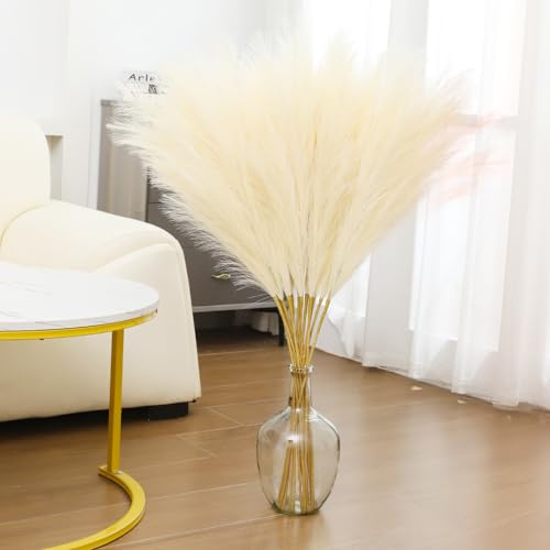 109,2 cm langes künstliches Pampasgras, hoch, 8 Stück, beige Pampasgras Dekor für Bodenvase